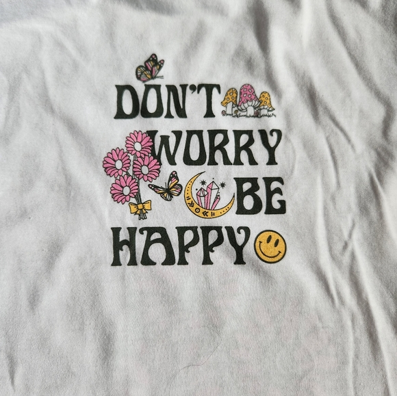 Weekend Warriors Don't Worry Be Happy Mushroom Shirt Mesium - Picture 2 of 4